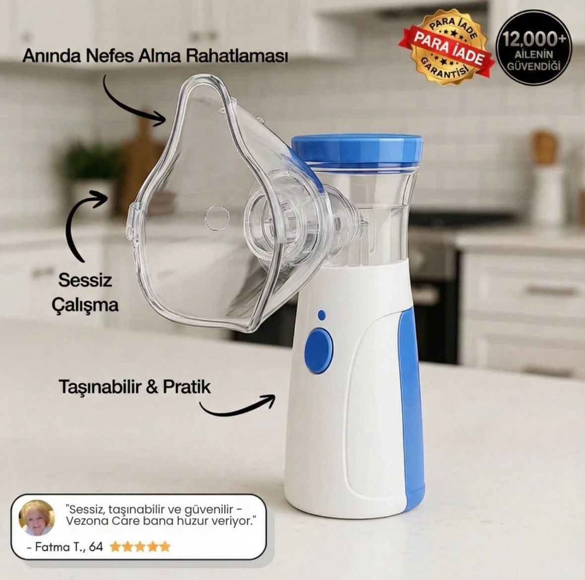 Vezona Care Taşınabilir Mini Nebülizatör